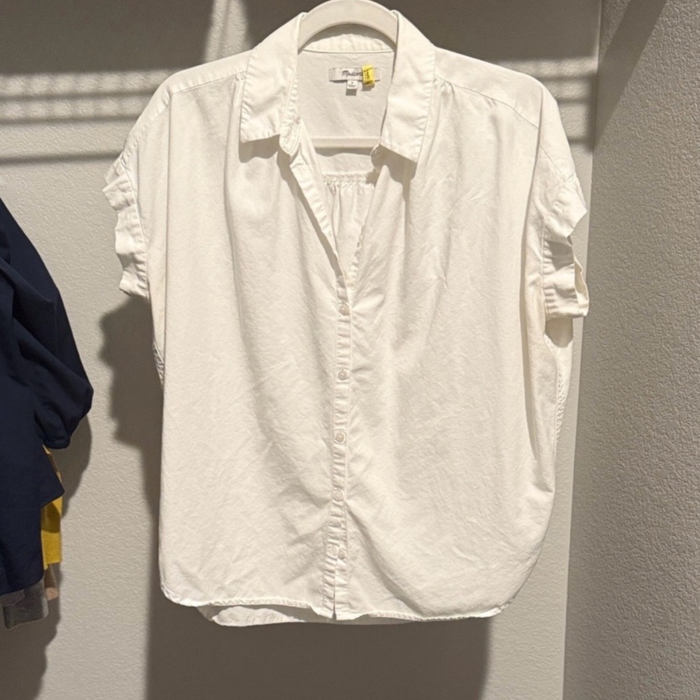 Madewell Short Sleeve White Button Up